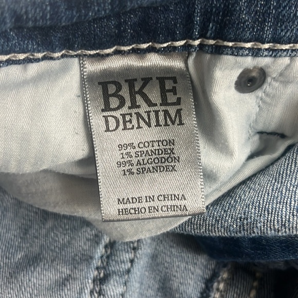 BKE Jake Straight Leg Denim Jeans Light Wash Distressed Read Notes Ripped 36 R - Picture 10 of 11